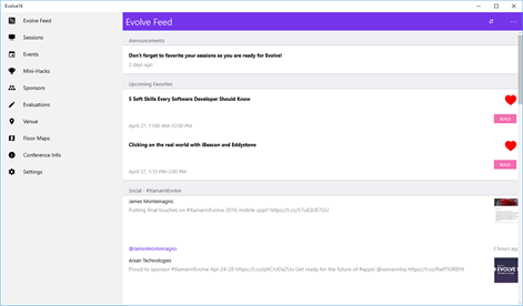 Xamarin Evolve Screenshots 1