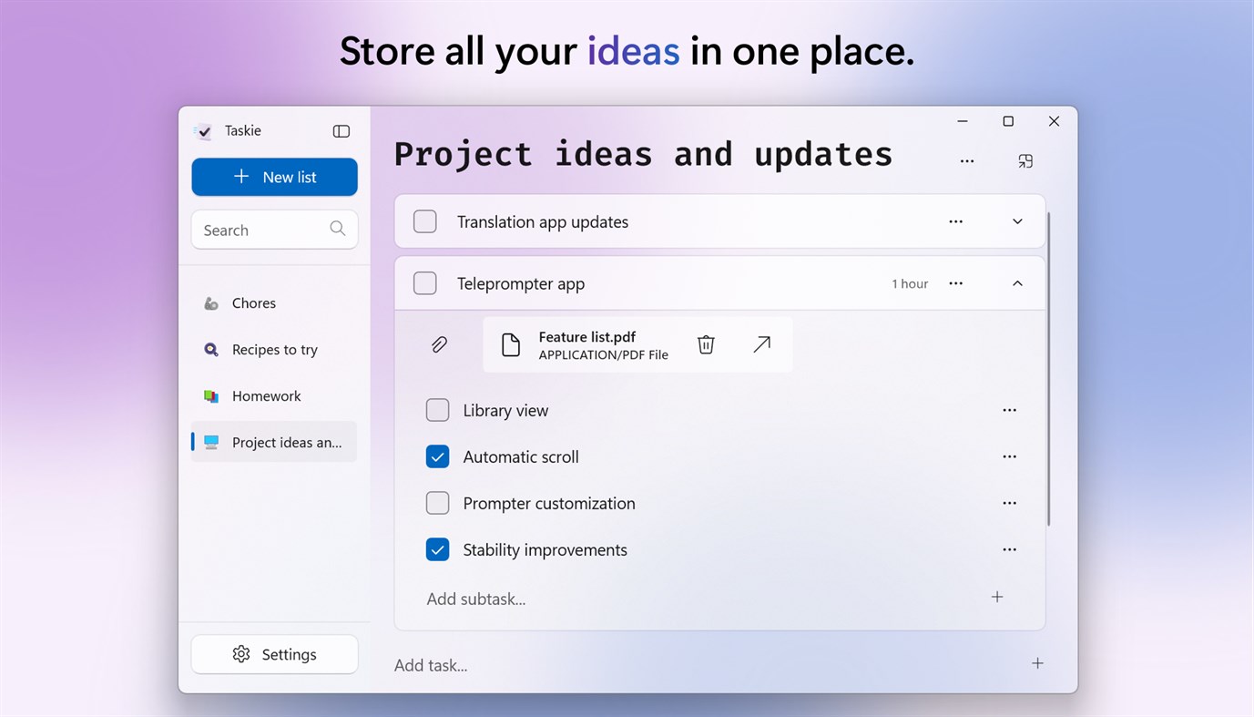 #1. Taskie (Windows) 由: shefer's labs