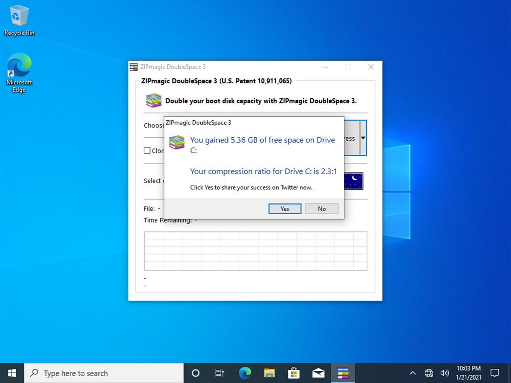 #2. DoubleSpace (Windows) بواسطة: ZIPmagic Software