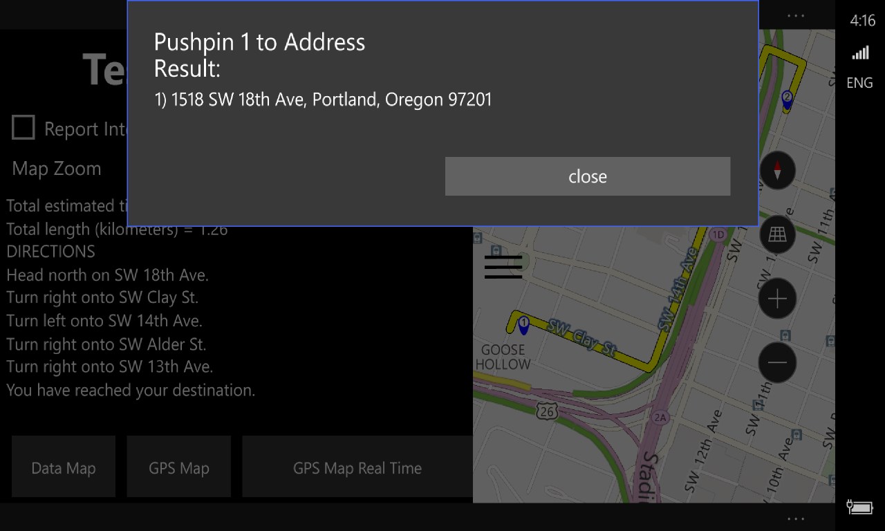 Test GPS Device for Windows 10