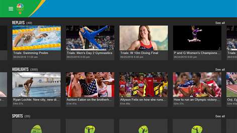 Screenshot: Olympic Homepage Page