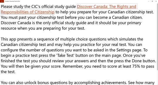 Canadian Citizenship Practice Test screenshot 4