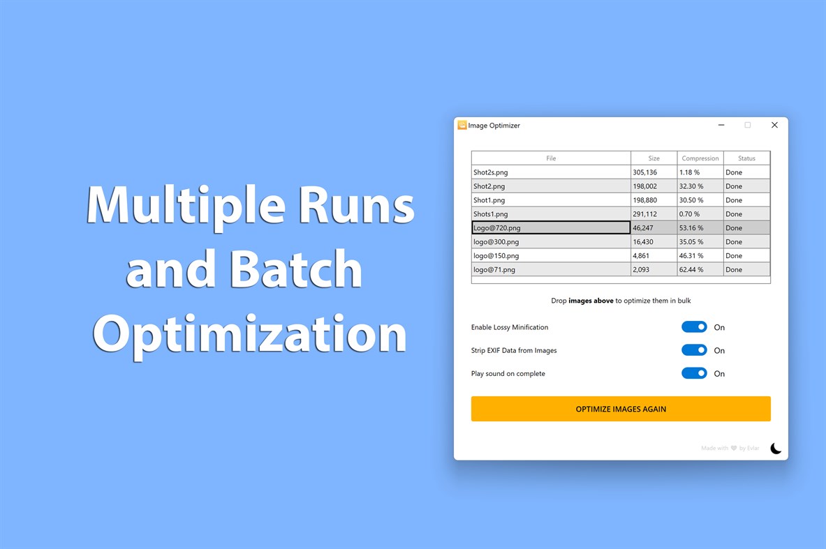 #2. Bulk Image Compressor (Windows) بواسطة: EvlarSoft LLC