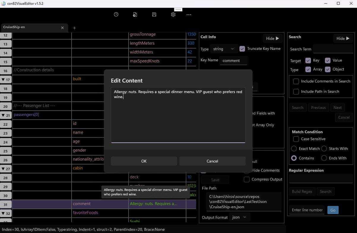 #4. conB2VisualEditor - Grid-Based JSON & JSONC Editor (Windows) di: CCA