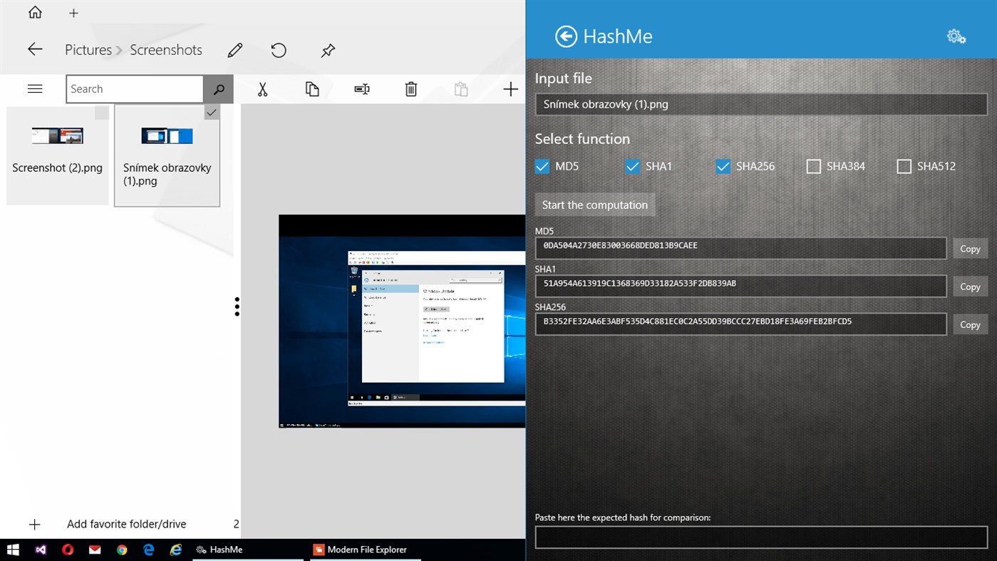 #4. HashMe (Windows) De: Martin Suchan