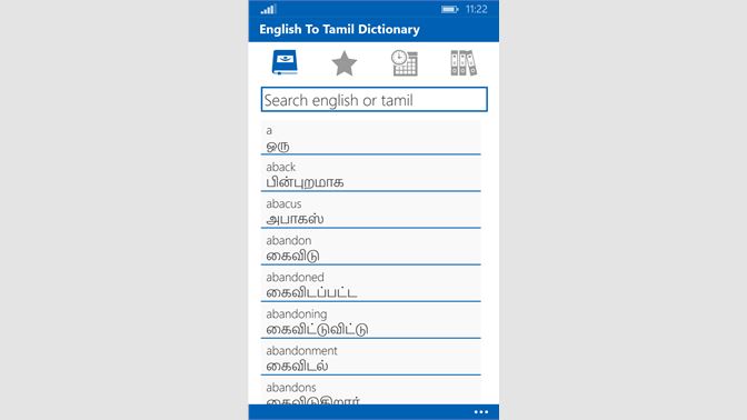english to tamil dictionary for windows