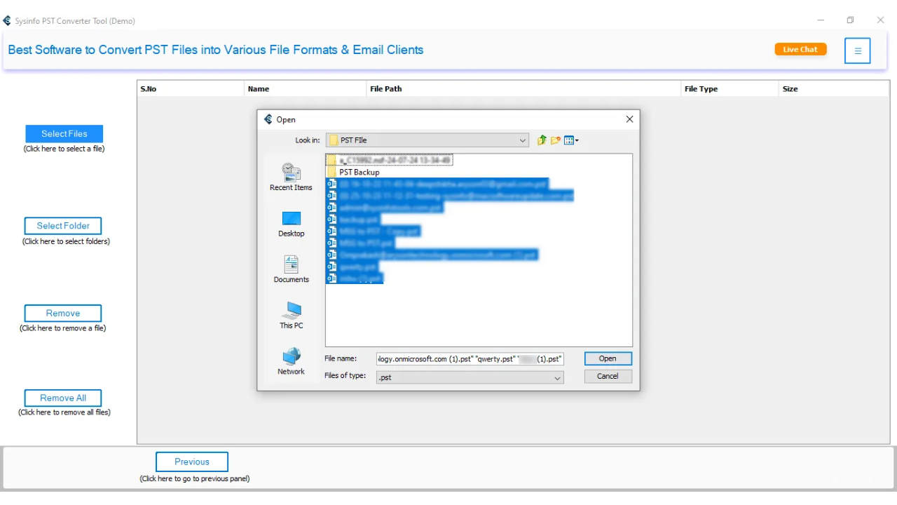 Snapshot 4 of Sysinfo PST to EML Converter