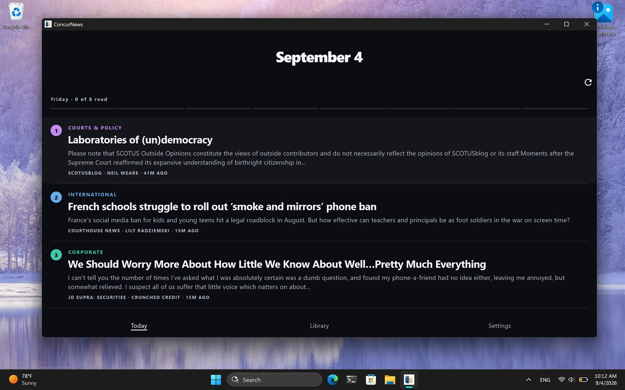 #1. ConcurNews (Windows) By: Braveyo LLC