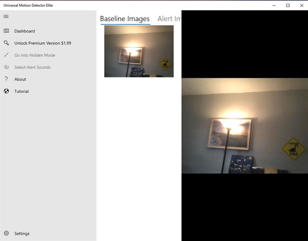 #1. Universal Motion Detector Elite (Windows) โดย: RT Apps