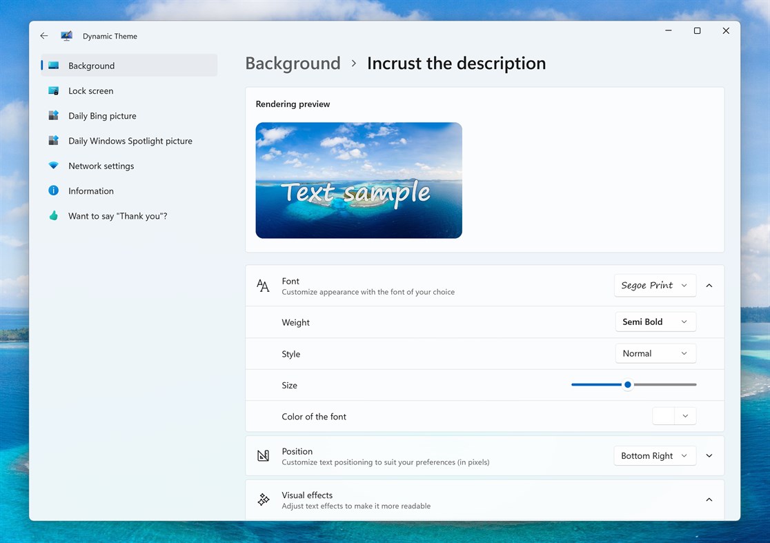 #3. Dynamic Theme (Windows) Door: Christophe Lavalle