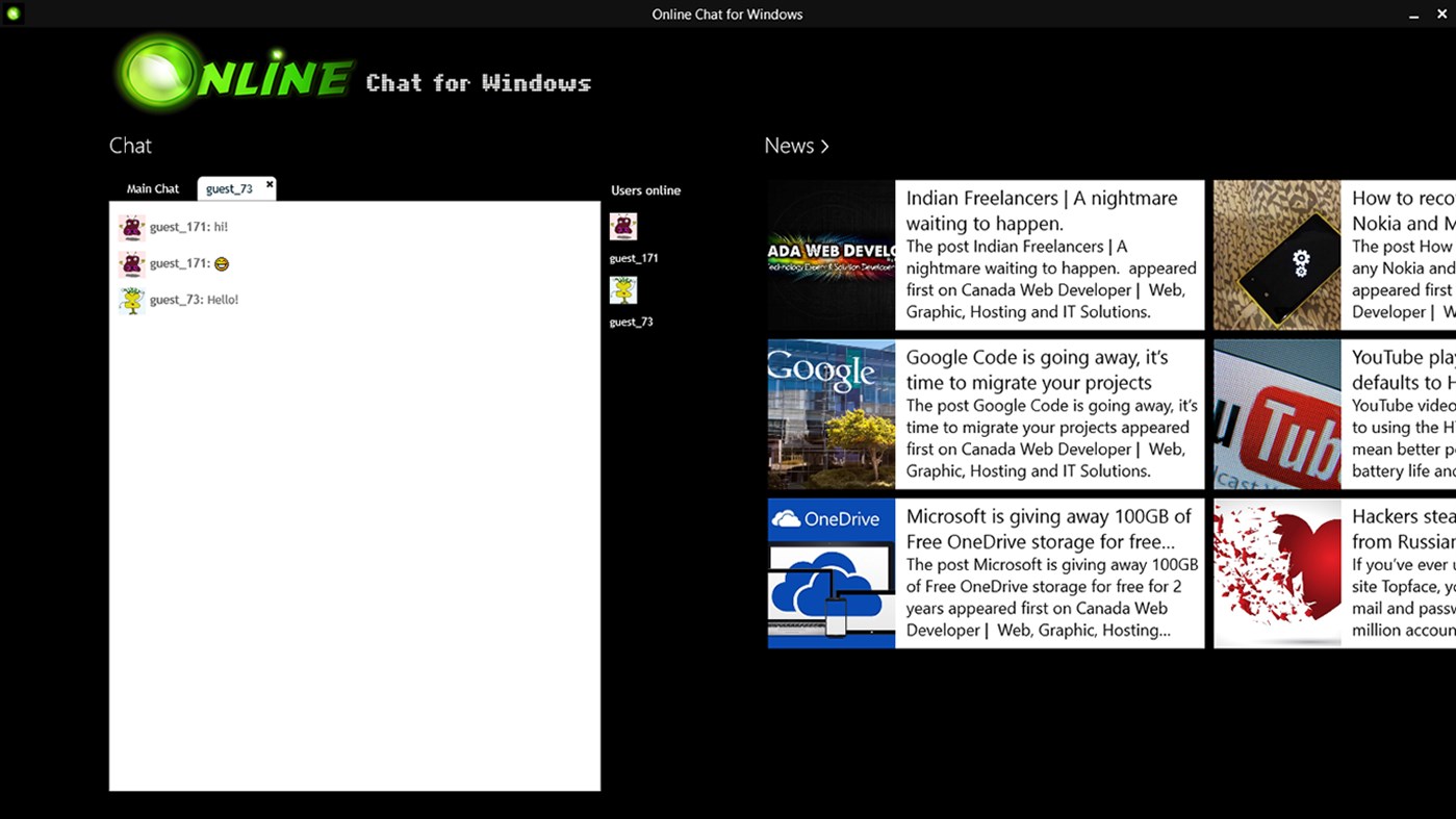 #4. Online Chat for Windows (Windows) 由: CanadaWebDeveloper
