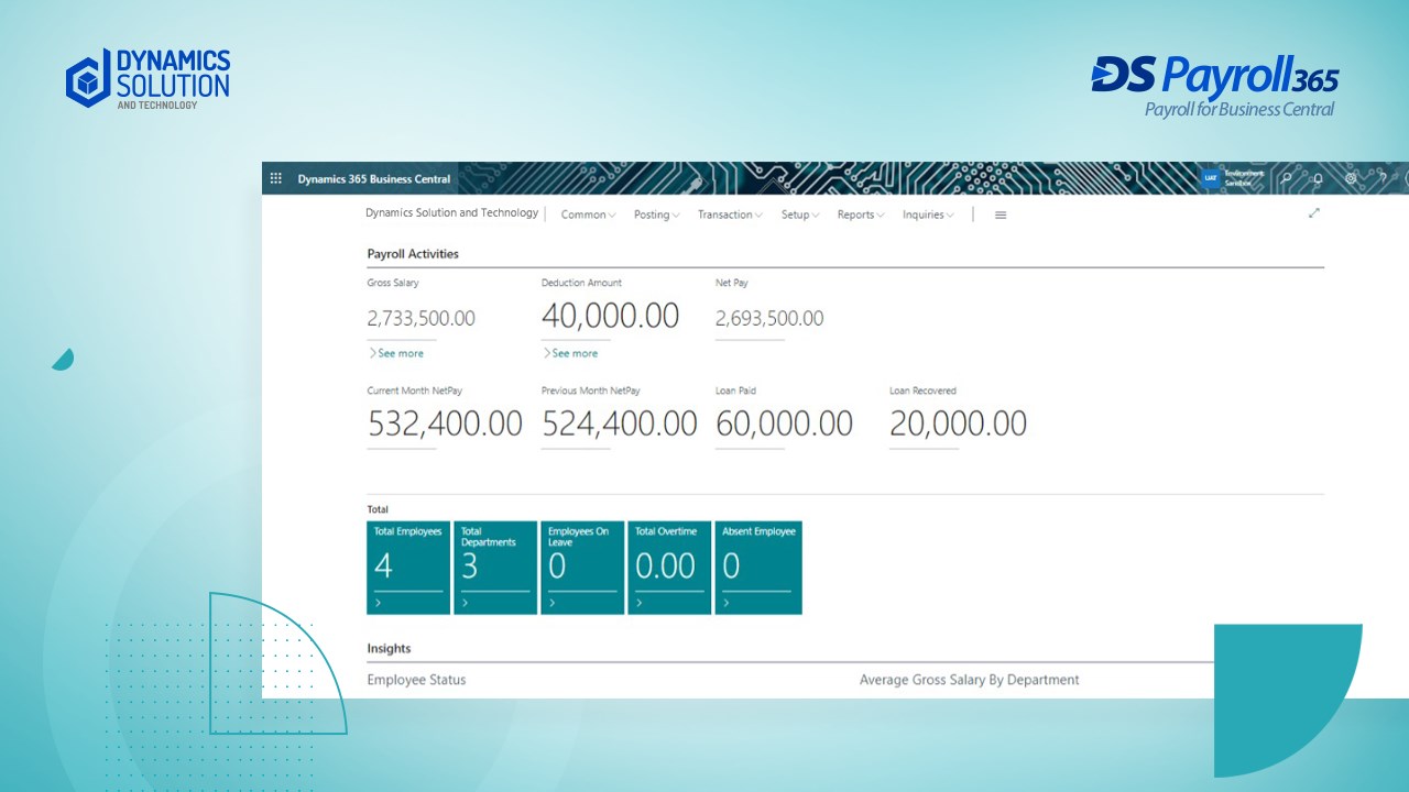 Snapshot 1 of DS Payroll