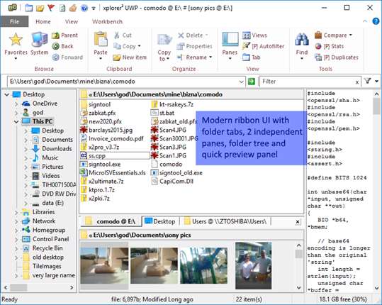 xplorer² lite - desktop file manager screenshot 1