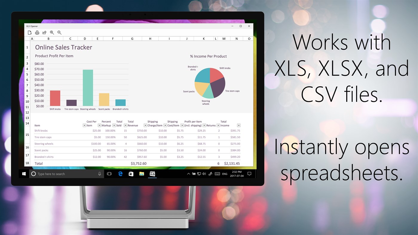 #3. XLS Opener (Windows) By: Ballard App Craftery