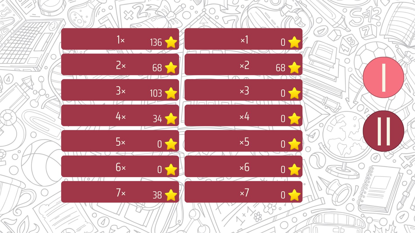 #1. Multiplication Tables (Windows) 게시자: Sergey Malugin