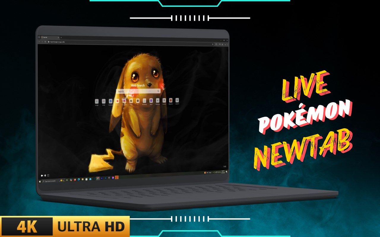 Live Pokémon NewTab Wallpapers - 4k