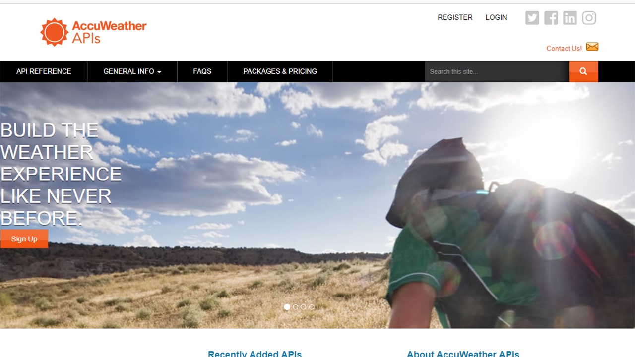 Snapshot 1 of AccuWeather API Data Service