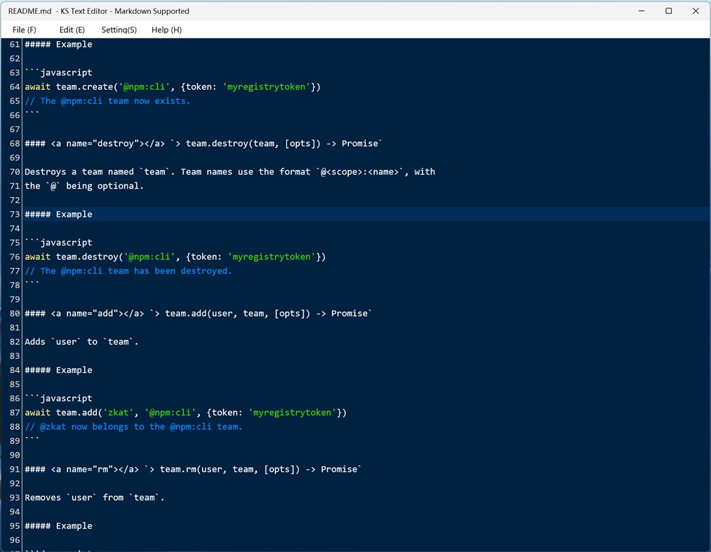 #1. KS Text Editor - Markdown Supported (Windows) Ved: KS.STUDIO