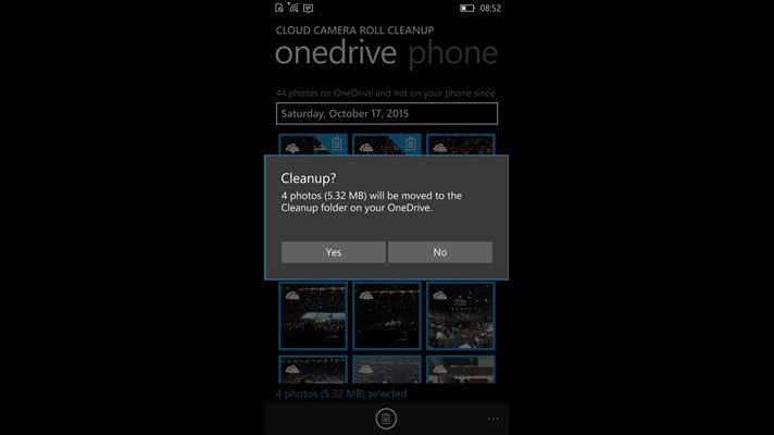 Screenshot: Cleanup your OneDrive Camera Roll!
