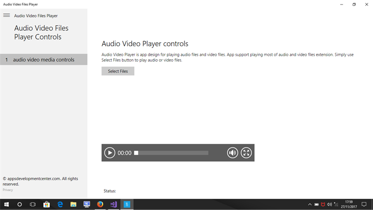 Files player. Video file. store music files and movie files.