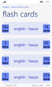 English - Hausa Flash Cards screenshot 1