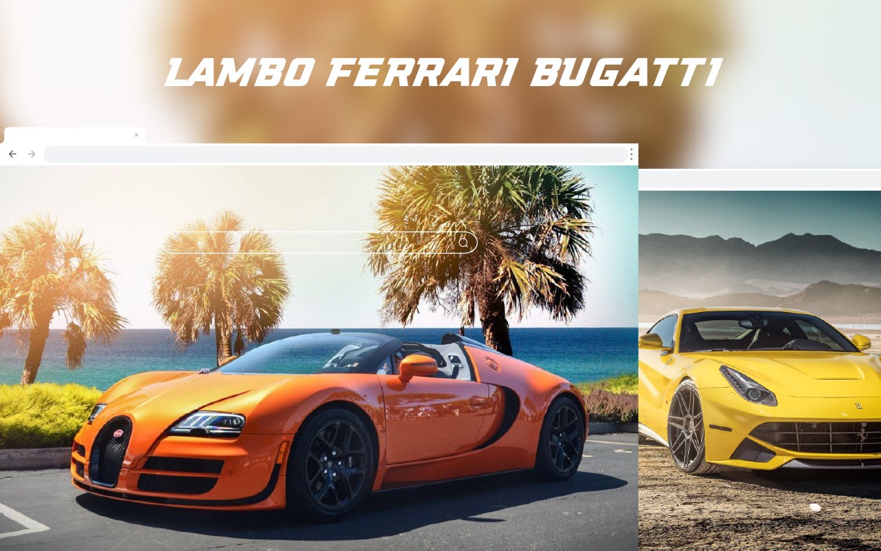 Lambo Ferrari Bugatti Car HD Wallpaper Theme