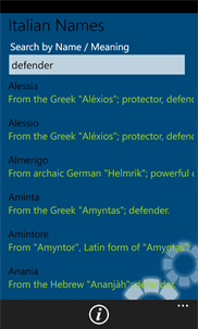 Italian Names screenshot 3