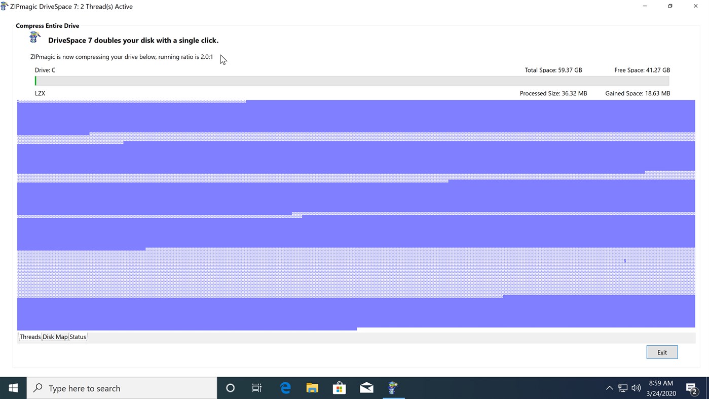 #3. DriveSpace (Windows) 由: ZIPmagic Software