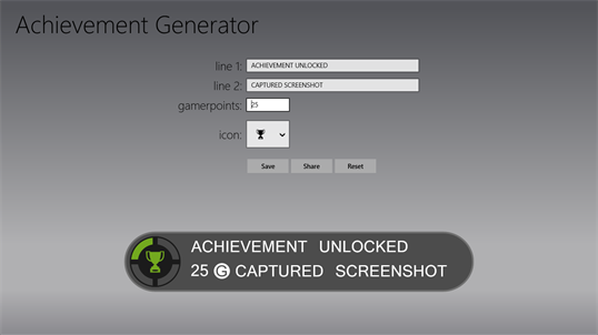 Achievement Generator screenshot 1