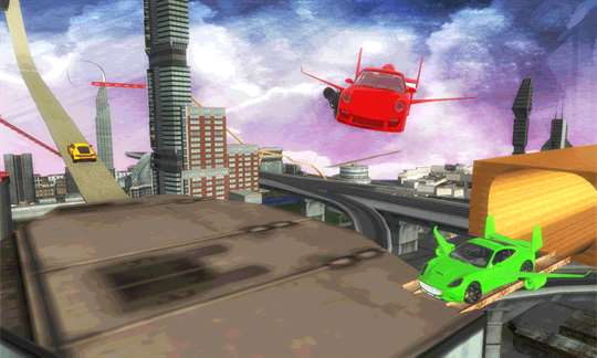 Flying Muscle Car Driving Simulator : Stunt Rider screenshot 3