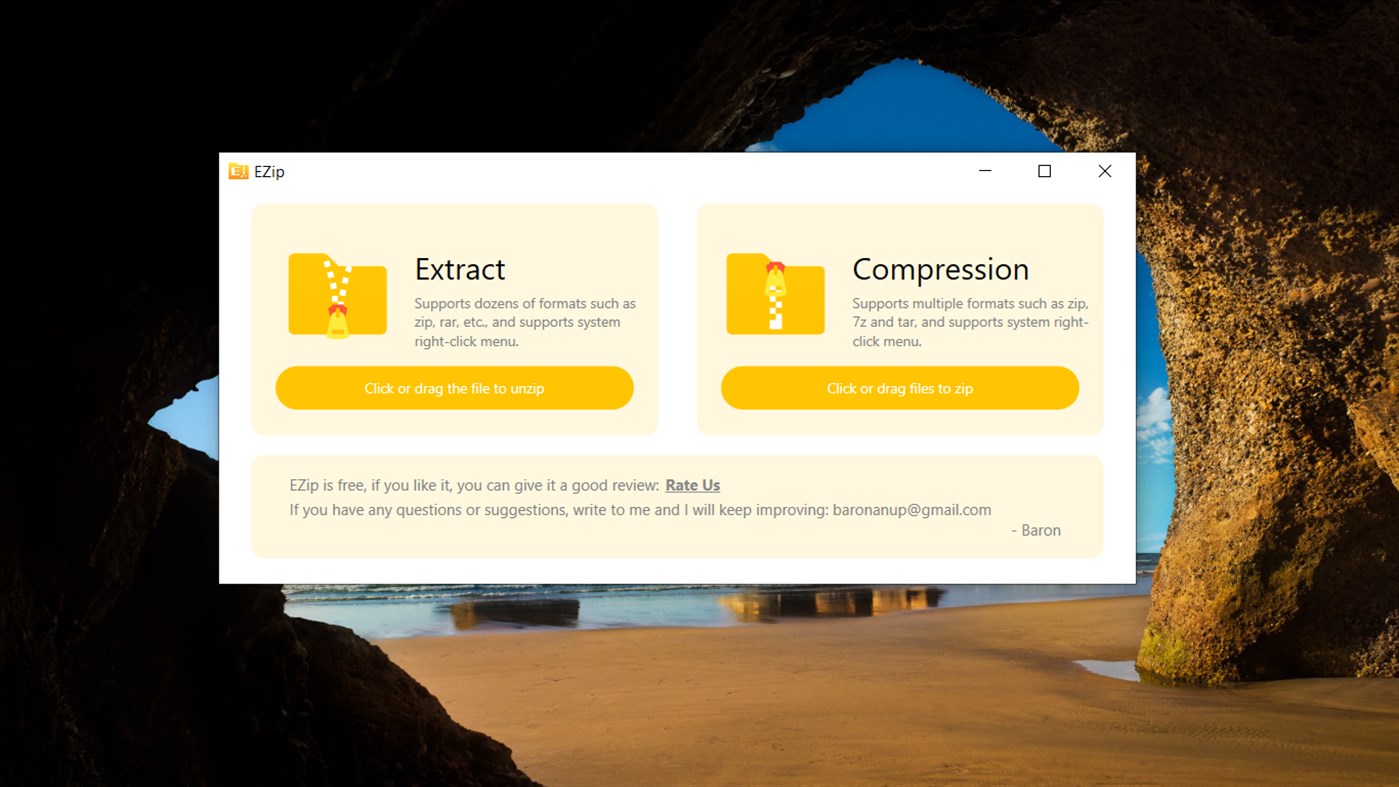 #1. EZip - ZIP & RAR Extractor (Windows) Által: Baronan