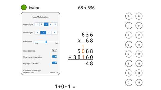 Long Multiplication screenshot 2