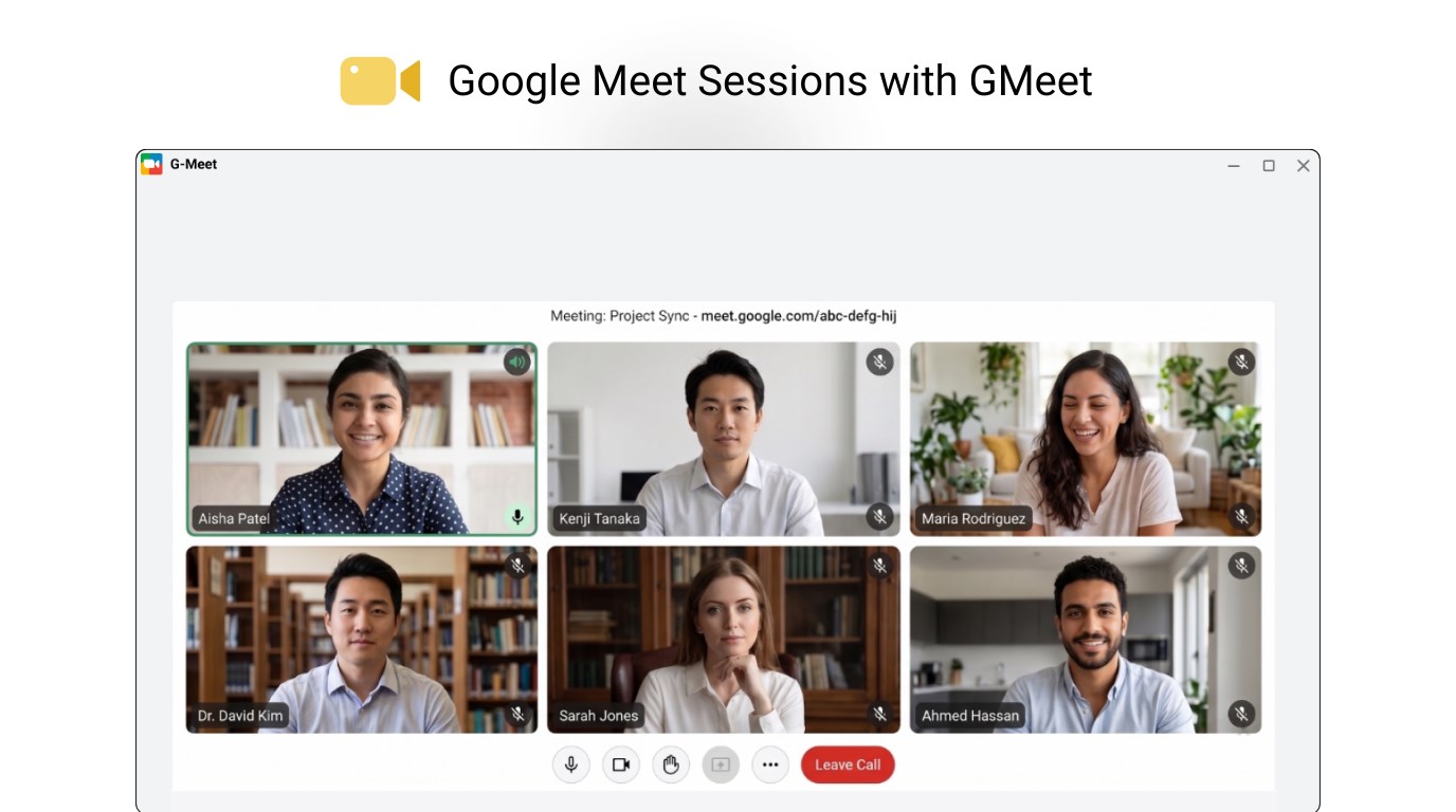 GMeet - Meeting Scheduler and Backgrounds screenshot