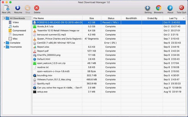 NeatDownloadManager Extension