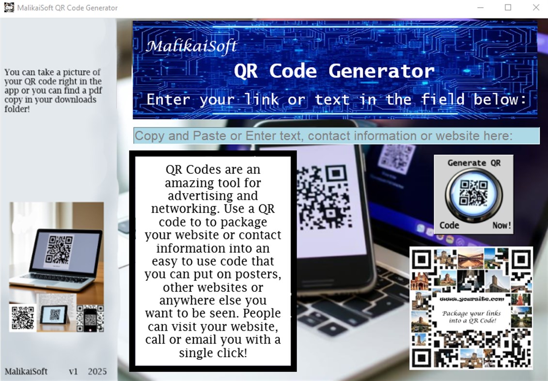 #1. MalikaiSoft QR Generator Pro (Windows) Bởi: MalikaiSoft