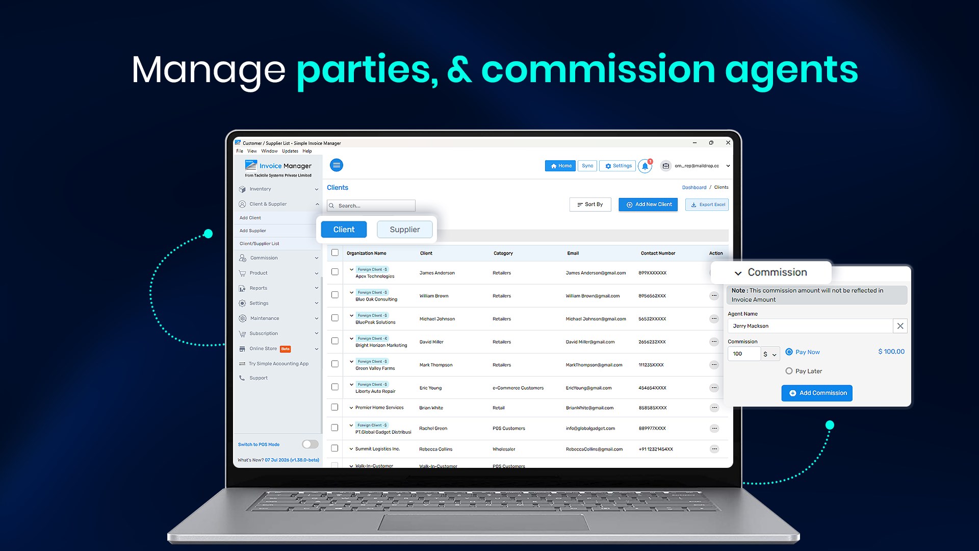 Simple Invoice Manager for PC screenshot