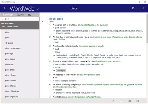WordWeb Dictionary Screenshots 2