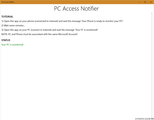 PC Access Notifier screenshot 1