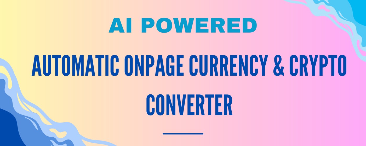 AI powered Currency & Crypto Converter marquee promo image