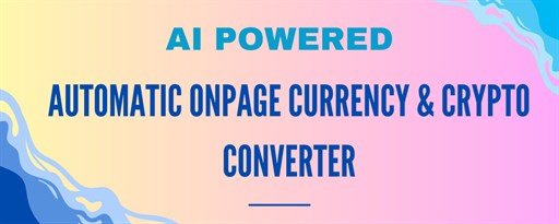 AI powered Currency & Crypto Converter marquee promo image