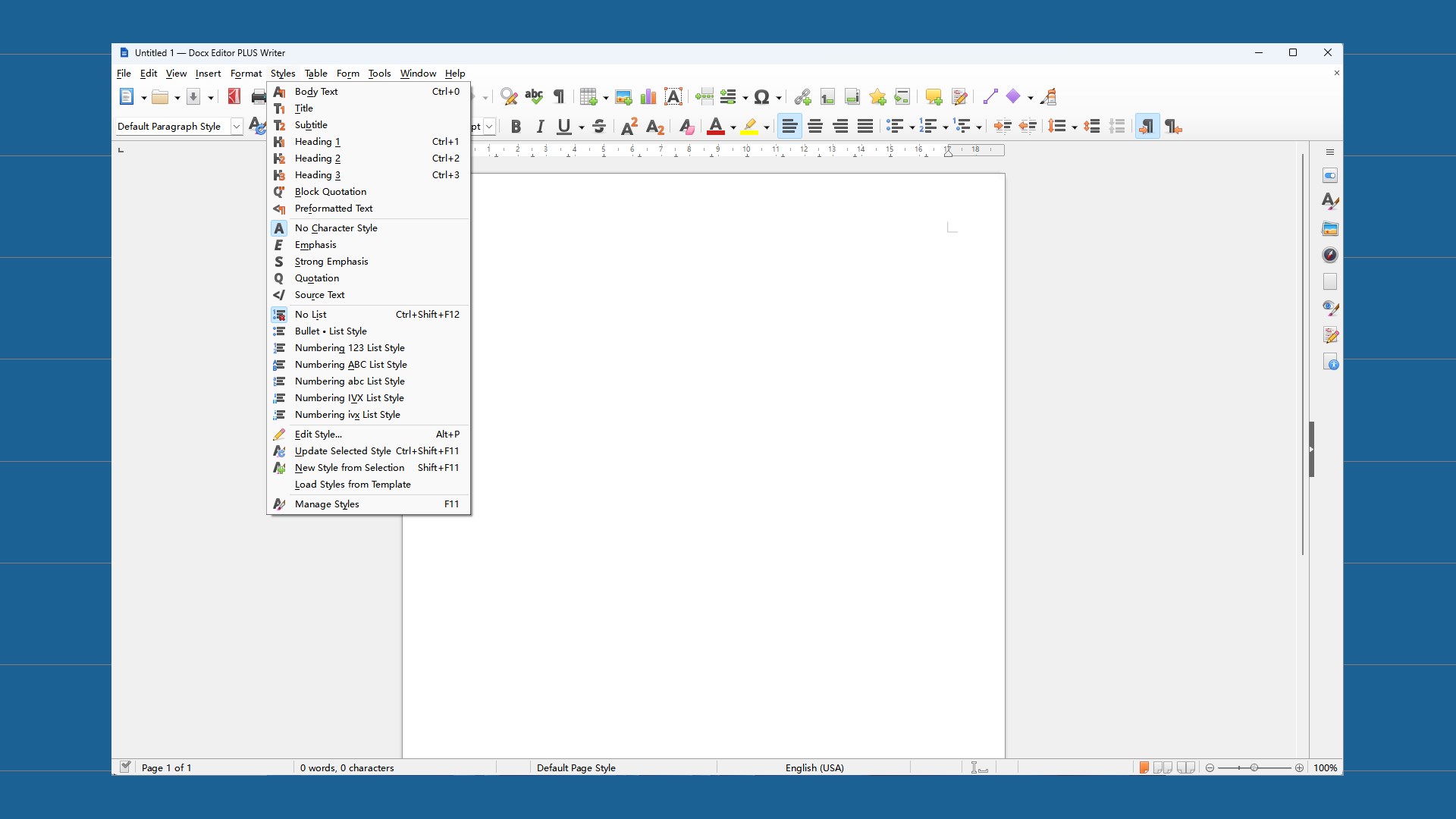DOCX Editor PLUS screenshot