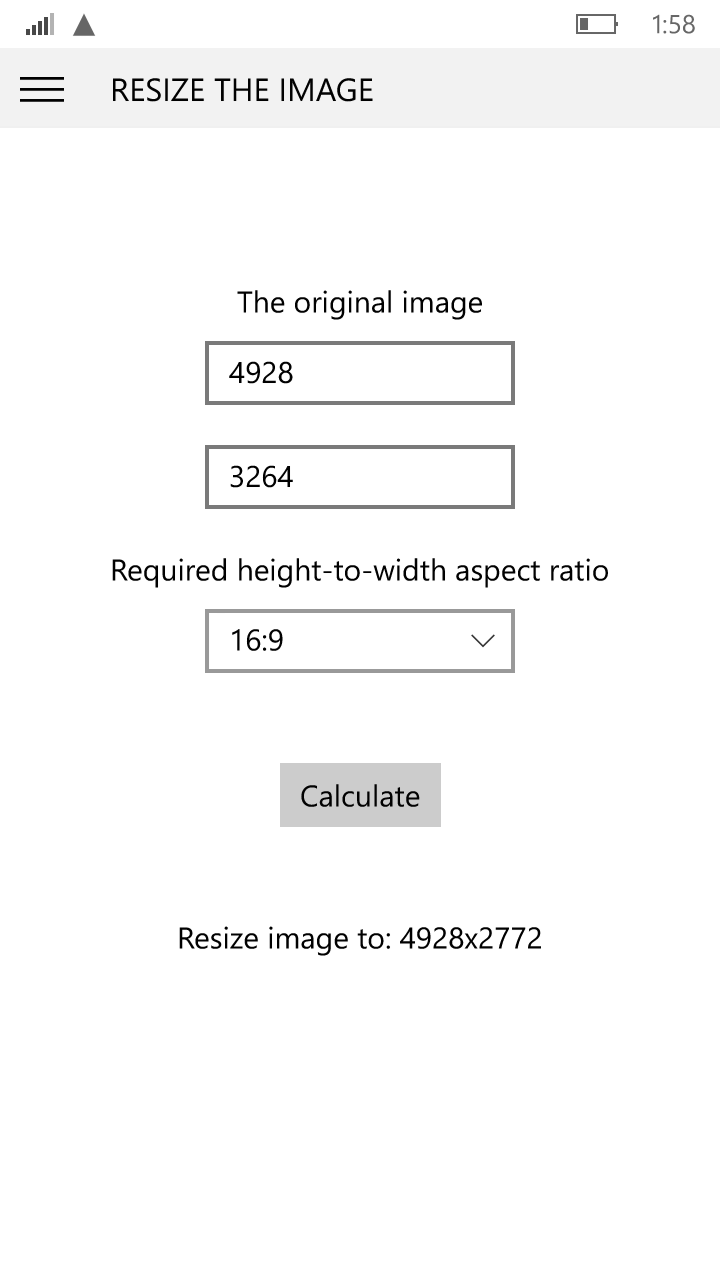 get aspect ratio microsoft