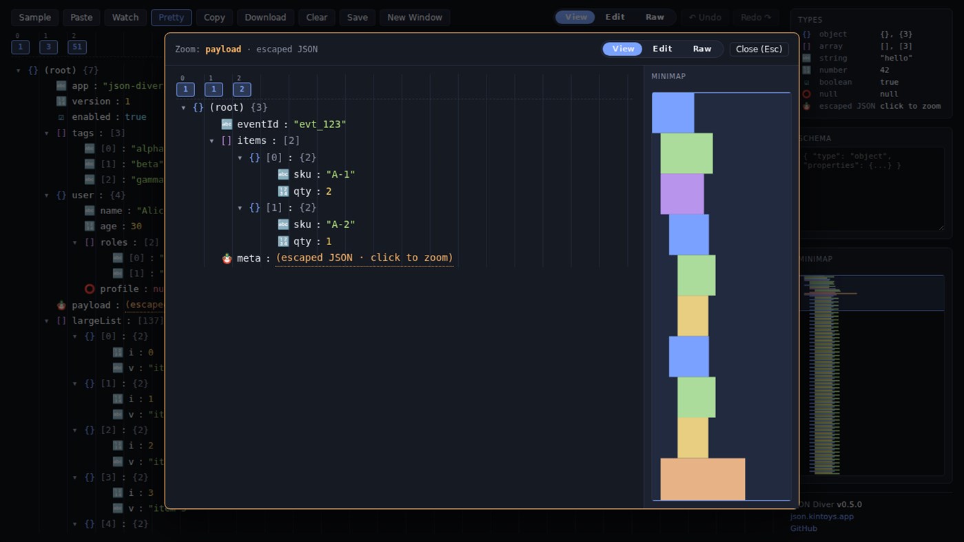 #3. JSON Diver (Windows) Podle: デジ式