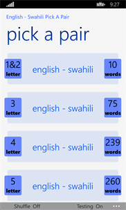 English - Swahili Pick A Pair screenshot 1