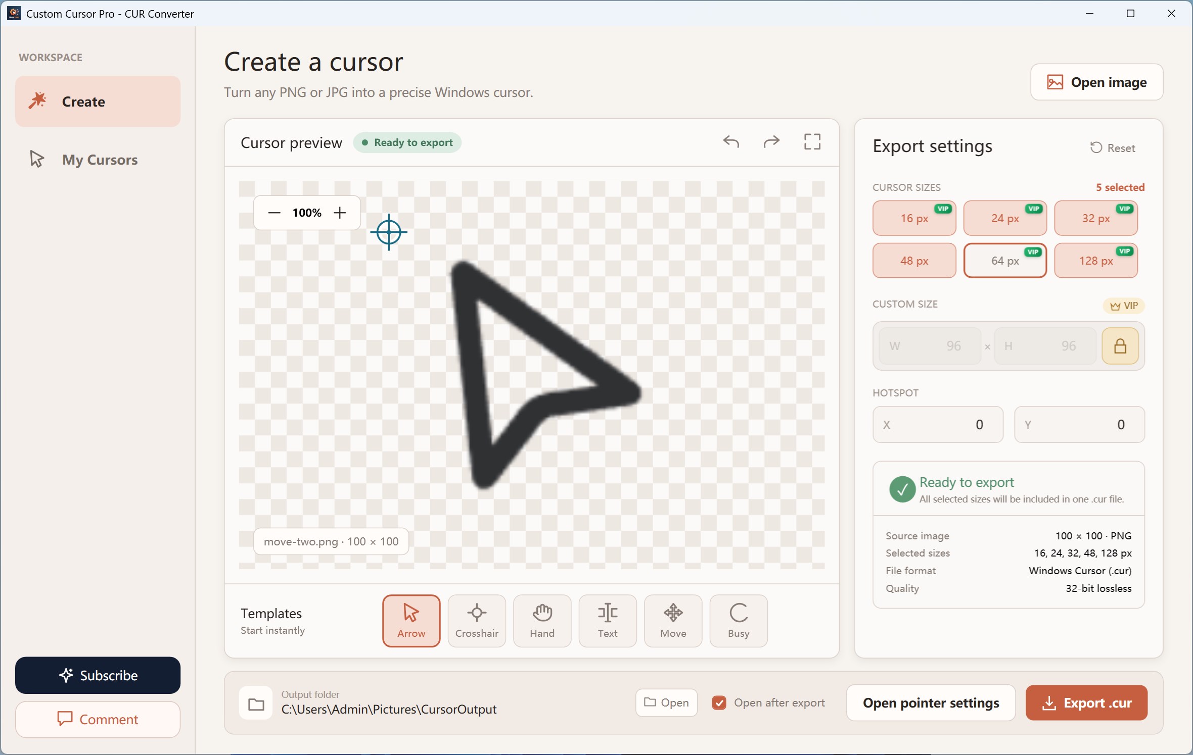 Custom Cursor Pro - CUR Converter screenshot