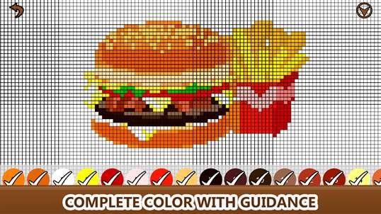 Food Color by Number: Pixel Art, Sandbox Coloring screenshot 3