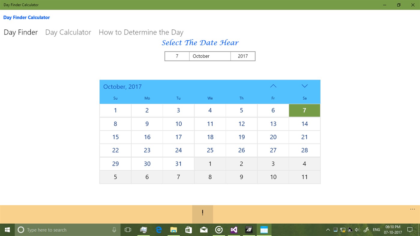 #4. Day Finder Calculator (Windows) 由: Apphub_Cosmos.sp963