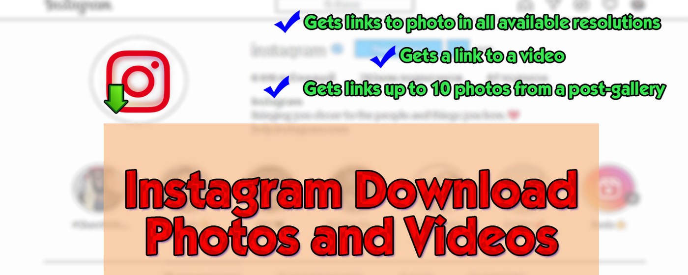 Instagram download photos and videos marquee promo image