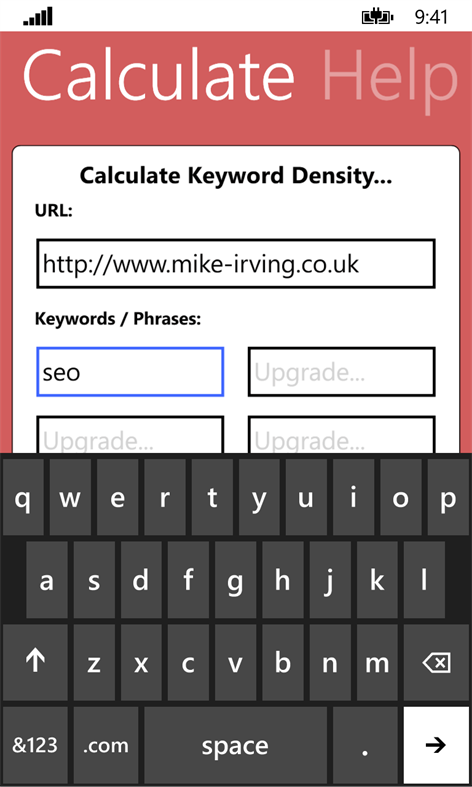 Keyword Density Lite Screenshots 2