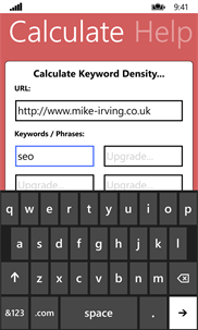 Keyword Density Lite screenshot 2